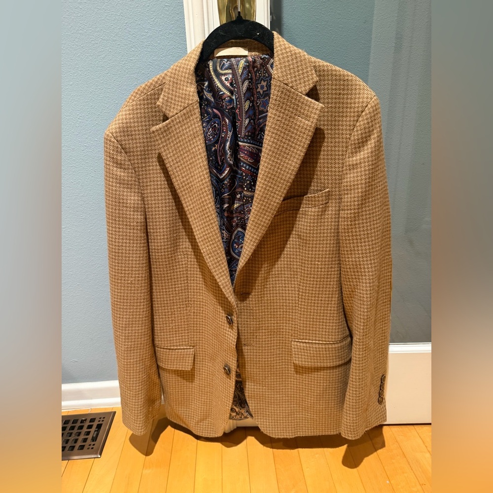 TALLIA Houndstooth Tan Blazer 38R